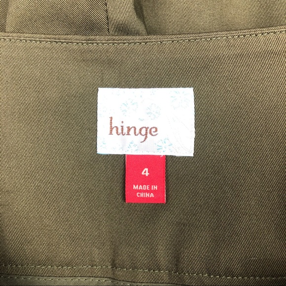 Hinge High Waisted Dressy Shorts Olive Green - Picture 3 of 7